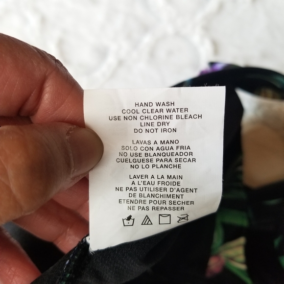 Aqua Green Tropical Floral One Piece Swimsuit - Picture 15 of 15